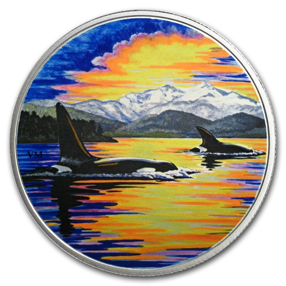 2017 Canada 2 oz Silver $30 Animals in the Moonlight: Orcas 2017 Canada 2 oz Silver $30 Animals in the Moonlight: Orcas